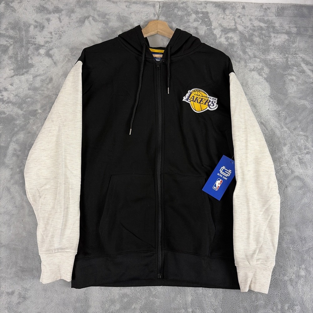 Los Angeles Lakers Hoodie Mens Large Ultra Game Above The Rim Full Zip Jacket
